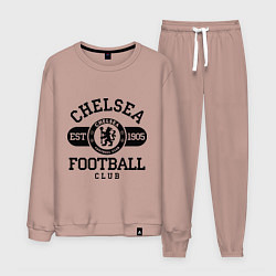 Костюм хлопковый мужской Chelsea Football Club, цвет: пыльно-розовый