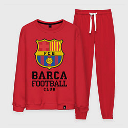 Костюм хлопковый мужской Barcelona Football Club, цвет: красный