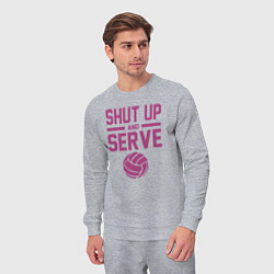 Костюм хлопковый мужской Shut Up And Serve, цвет: меланж — фото 2