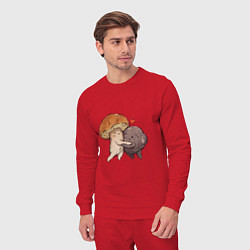 Костюм хлопковый мужской Боровик и шампиньон, цвет: красный — фото 2