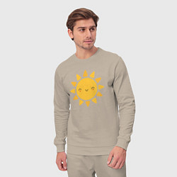 Костюм хлопковый мужской Smiling Sun, цвет: миндальный — фото 2