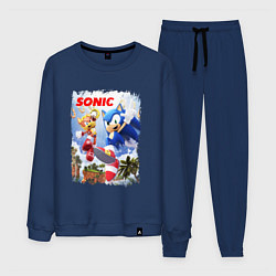 Костюм хлопковый мужской SONIC СОНИК Z, цвет: тёмно-синий