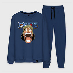 Костюм хлопковый мужской Усопп One Piece Большой куш, цвет: тёмно-синий