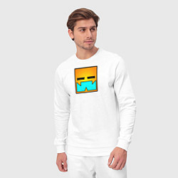 Костюм хлопковый мужской Geometry Dash: Square, цвет: белый — фото 2