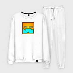 Костюм хлопковый мужской Geometry Dash: Square, цвет: белый