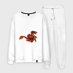 Костюм хлопковый мужской Лавовый левиафан, цвет: белый