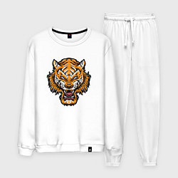 Костюм хлопковый мужской Cool Tiger, цвет: белый