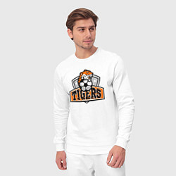 Костюм хлопковый мужской Football Tigers, цвет: белый — фото 2