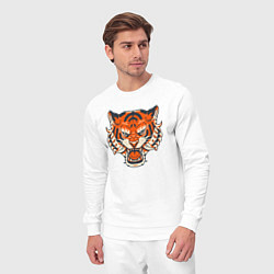 Костюм хлопковый мужской Super Tiger, цвет: белый — фото 2