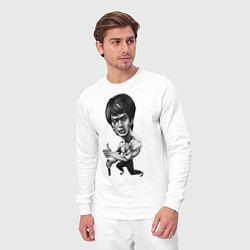 Костюм хлопковый мужской Bruce Lee, цвет: белый — фото 2