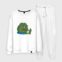 Костюм хлопковый мужской Pepe love пепе лов, цвет: белый