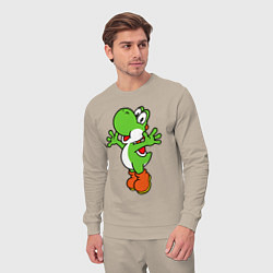 Костюм хлопковый мужской Yoshi, цвет: миндальный — фото 2