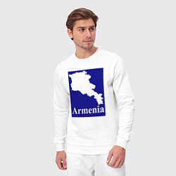 Костюм хлопковый мужской Армения Armenia, цвет: белый — фото 2