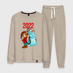 Мужской костюм Тигр и снеговик 2022