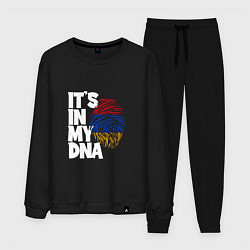 Костюм хлопковый мужской ДНК - Армения, цвет: черный