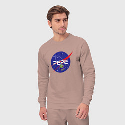 Костюм хлопковый мужской Pepe Pepe space Nasa, цвет: пыльно-розовый — фото 2