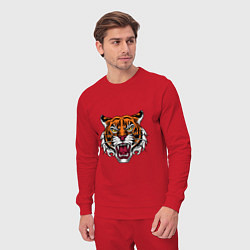 Костюм хлопковый мужской Style - Tiger, цвет: красный — фото 2