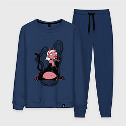 Костюм хлопковый мужской Halloween devil kitty girl 2021, цвет: тёмно-синий