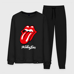 Костюм хлопковый мужской Rolling Stones Роллинг Стоунз, цвет: черный