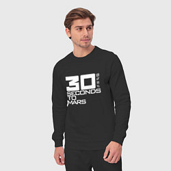 Костюм хлопковый мужской 30 Seconds To Mars logo, цвет: черный — фото 2