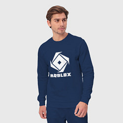 Костюм хлопковый мужской ROBLOX WHITE LOGO, цвет: тёмно-синий — фото 2