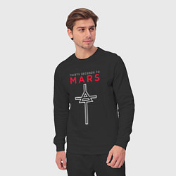 Костюм хлопковый мужской 30 Seconds To Mars, logo, цвет: черный — фото 2