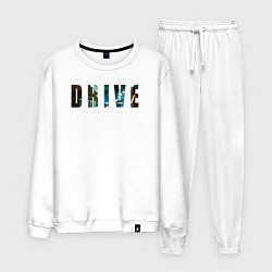 Костюм хлопковый мужской DRIVE film, цвет: белый
