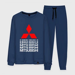 Костюм хлопковый мужской MITSUBISHI МИЦУБИСИ МИТСУБИСИ МИЦУБИШИ LOGO STYLE, цвет: тёмно-синий