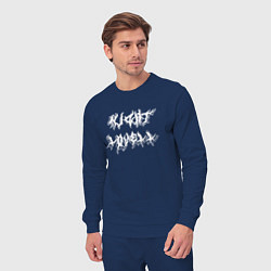 Костюм хлопковый мужской Night Lovell logo, цвет: тёмно-синий — фото 2