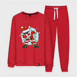 Костюм хлопковый мужской DAB SANTA CLAUS В ГЕРЛЯНДЕ, цвет: красный