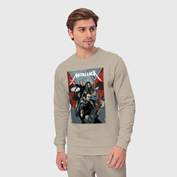 Костюм хлопковый мужской Metallica - cool dudes!, цвет: миндальный — фото 2