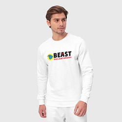 Костюм хлопковый мужской Mr Beast Philanthropy, цвет: белый — фото 2