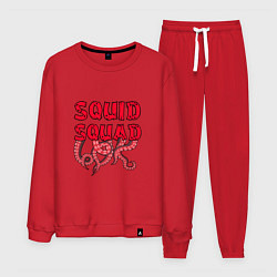 Костюм хлопковый мужской Squid Squad, цвет: красный