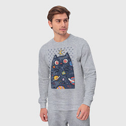 Костюм хлопковый мужской Лунный КотЭ, цвет: меланж — фото 2
