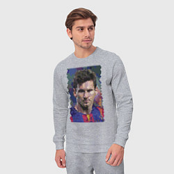 Костюм хлопковый мужской Lionel Messi - striker, Barcelona, цвет: меланж — фото 2
