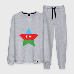 Костюм хлопковый мужской Azerbaijan Star, цвет: меланж