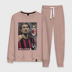 Костюм хлопковый мужской Paolo Cesare Maldini - Milan, captain, цвет: пыльно-розовый