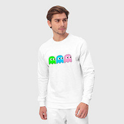 Костюм хлопковый мужской Pac man - play Для двоих, цвет: белый — фото 2