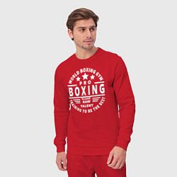 Костюм хлопковый мужской PRO BOXING, цвет: красный — фото 2