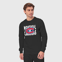 Костюм хлопковый мужской Монреаль Канадиенс, Montreal Canadiens, цвет: черный — фото 2