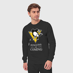 Костюм хлопковый мужской Penguins are coming, Pittsburgh Penguins, Питтсбур, цвет: черный — фото 2
