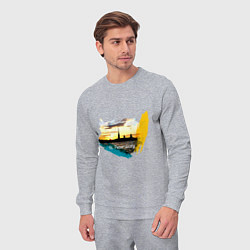 Костюм хлопковый мужской Санкт-Петербург St Petersburg, цвет: меланж — фото 2