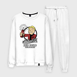 Костюм хлопковый мужской Fallout Nuka Cola Vault Boy Approved, цвет: белый