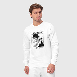 Костюм хлопковый мужской Ван-Пис, Луффи Luffy, цвет: белый — фото 2