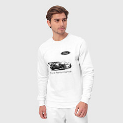 Костюм хлопковый мужской Ford Performance Racing team, цвет: белый — фото 2