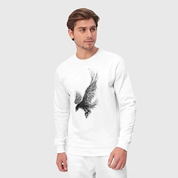 Костюм хлопковый мужской Пикирующий орёл Пуантель, цвет: белый — фото 2