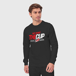 Костюм хлопковый мужской Carolina Hurricanes we want the cup Каролина Харри, цвет: черный — фото 2