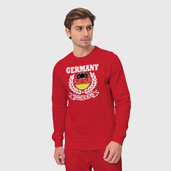 Костюм хлопковый мужской Футбол Германия, цвет: красный — фото 2