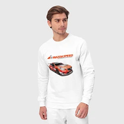 Костюм хлопковый мужской Mazda Motorsport Development, цвет: белый — фото 2
