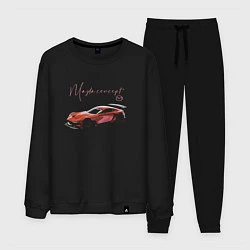 Костюм хлопковый мужской Mazda Concept, цвет: черный